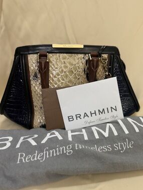 Brahmin Arden Satchel Creme